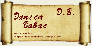 Danica Babac vizit kartica